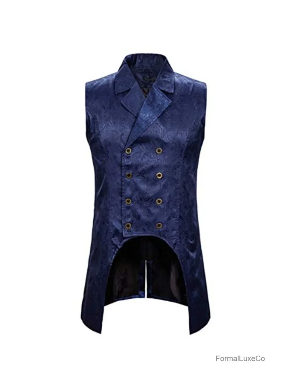 Men's Slim Fit Paisley Dress Vest Sleeveless Steampunk Waistcoat